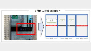 “이번 역이 어디더라?” 서울 지하철 역명 눈에 잘 띄게 개선