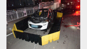 화재 전기차 70분만에 진화…인력 36명, 차량 12대 투입