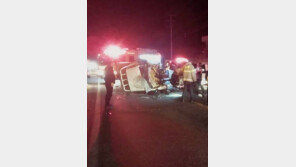 초등 배드민턴 선수들 탄 車, 1t트럭과 충돌…8명 사상