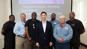 정기선, 美서 6·25 참전용사 가족 둔 직원들 격려