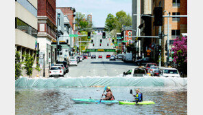 녹아내린 눈에 美 미시시피강 범람