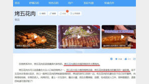 中 바이두 “삼겹살은 중국 요리” 편집에 서경덕 “한식공정”