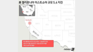 美 캘리포니아 이스트쇼어서 규모 5.4 지진…북부 지역까지 진동