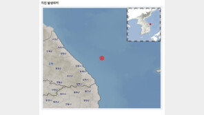 강원 동해시 동쪽 51km 해역서 규모 3.1 지진…“피해 없을 듯”