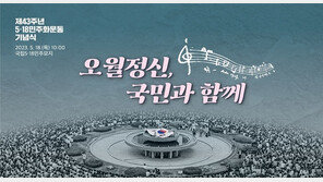 제43주년 5·18민주화운동… 18일 광주 5·18묘지서 기념식