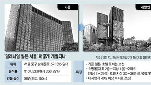 [단독]“힐튼호텔, 現높이의 2배 38층 재개발” 