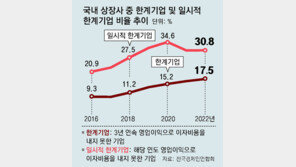 “상장사 18%, 이자 못 갚는 한계기업”