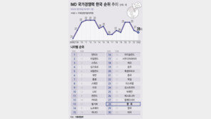 [사설]국가경쟁력 2년 연속 하락… 문제는 기업 아닌 정부 효율성