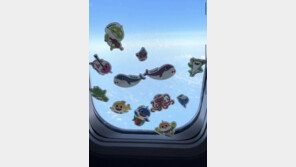 비행기 창문에 스티커 붙인 아이…네티즌 ‘갑론을박’