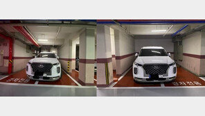 경차전용 자리 두칸 차지…‘주차 진상’ 준대형 SUV