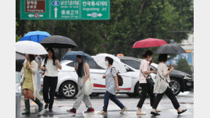 서해 인접지역에 벌써 100㎜…퇴근길에 빗줄기 다시 굵어진다