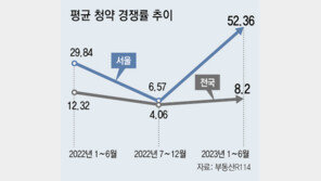 아파트 청약시장 회복세… 서울 상반기 평균 52 대 1