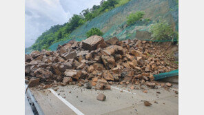 대구 군위서 산사태…상주·영천고속도로 하행선 통제 중