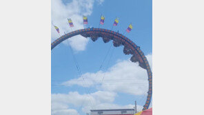 꼭대기서 멈춘 美롤러코스터…거꾸로 매달린 채 ‘공포의 4시간’ [영상]