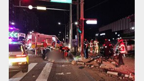 음주단속 피하다 인도 돌진…40대 보행자 참변