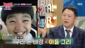 그리 “아빠 김구라 폰 배경화면, 21개월 여동생으로 바꿔…난 괜찮다”