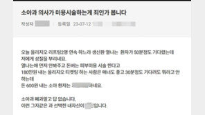 소아과 의사 “180만원 피부시술 환자는 덤덤, 600원 내는 소아 환자는 난리”