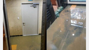 ‘흑석’도 ‘침수자이’…로비 천장서 폭포수처럼 쏟아져