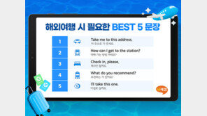 “해외여행 때 5문장은 외우세요”…영어 왕초보 가장 많이 쓴 표현은