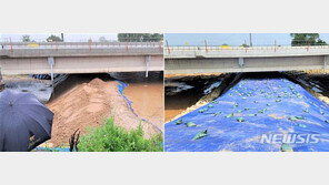 그날도 이랬다면…‘정신차린’ 행복청 미호강 임시 제방