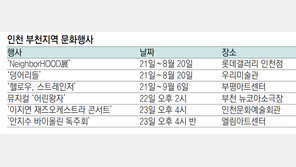 [인천판/문화가]인천·부천지역 문화행사 