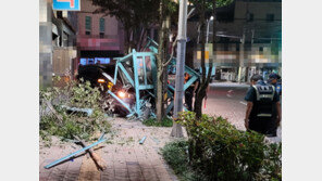 부산 영도구서 음주운전 SUV, 전화 부스·가로수 ‘쾅’…40대 운전자 경상