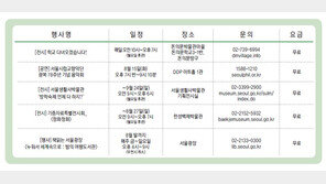 문화행사 가득한 서울로 여름휴가 떠나자