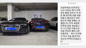 “오늘 올라가야 해, 차 좀 빼달라”…2칸 주차 ‘참교육’ 반성문 받은 사연
