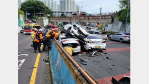 창원 석전사거리 인근 도로서 5중 추돌사고…6명 중경상