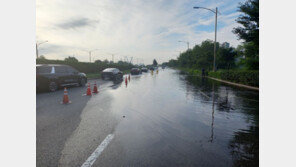 밀물·썰물 차이 ‘대조기’ 인천, 바닷물 역류…도로 잇따라 침수