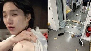 BTS 슈가 영상에 “꺅!”…깔리고 밀치고, 9호선 ‘칼부림 소동’ 전말