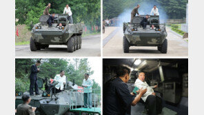 김정은, 장갑차까지 운전하며 ‘무기 쇼케이스’ 2탄…‘방산 세일즈’ 총력