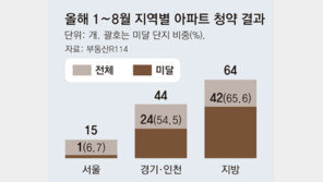 서울 아파트 청약 경쟁률 고공행진… 지방은 미달