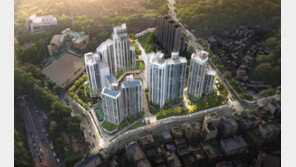 사방이 숲으로 둘러싸인 아파트