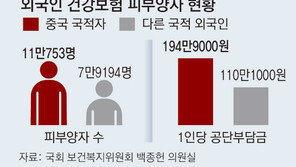 [단독]건보료 안내는 중국인 피부양자 11만명…인당 195만원씩 투입, 재정 부담