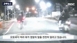 한밤 폭죽 쏘며 광란의 질주…고교생들이 경찰차 조롱 역주행 곡예운전