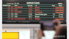 코레일, 철도노조 파업 이튿날 ‘KTX 경부선 5편’ 운행 재개