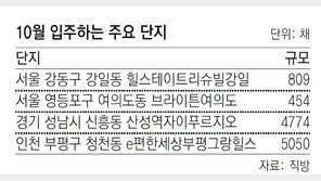 10월 전국 아파트 3만3000채 입주 