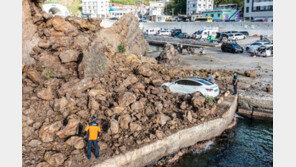 붕괴된 울릉도 거북바위 관리 소홀 지적에 “표지판 세웠다”는 울릉군