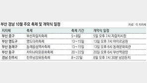 ‘축제의 계절’ 가을, 문화 행사 즐기러 부산-경남으로 떠나볼까 