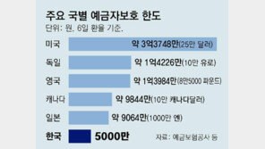 ‘5000만원 예금자 보호한도’ 현행 유지 가닥