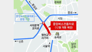 염천교~서대문역 버스전용차로 생긴다