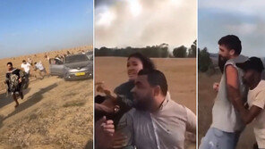 축제에 나타난 까만 낙하산…하마스 “인질 처형·중계할 것”