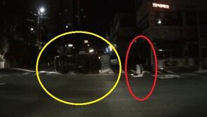 여고생 킥보드 피하려다 트럭 전복…학생은 그냥 가려 했다 (영상)