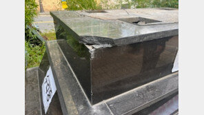 13일 만에 제자리 세워졌던 광주 ‘정율성 흉상’ 또 훼손