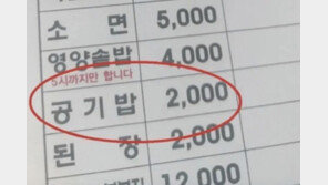 “공깃밥 2000원 선 넘어”…고물가에 누리꾼 한숨