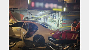 한남동 상가 들이받은 벤츠…운전자는 가수 설운도 아내