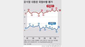 윤 지지율, 3%p 오른 33%…긍정평가 이유 1위 ‘외교’[한국갤럽]