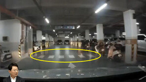 아파트 주차장에 그려 놓은 횡단보도 사고, 누구 책임? 