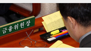 예결위 나온 금융위원장 ‘참자, 천천히, 간단히’ 